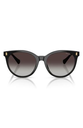 Ralph Lauren 55mm Gradient Phantos Sunglasses in Shiny Black/grey Gradient at Nordstrom