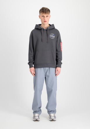 Alpha Industries Hoodie ALPHA INDUSTRIES NASA Orbit Hoodie, Herren, Gr. XXL, grau (vintage grau), Obermaterial: 80% Baumwolle, 20% Polyester, regular fit, Sweatshirts 
