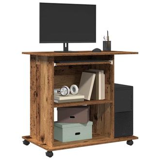Berkfield Home Computer Desk Old Wood 80x50x75 cm Engineered Wood in Brown | Size: 80 x 50 x 75 cm
