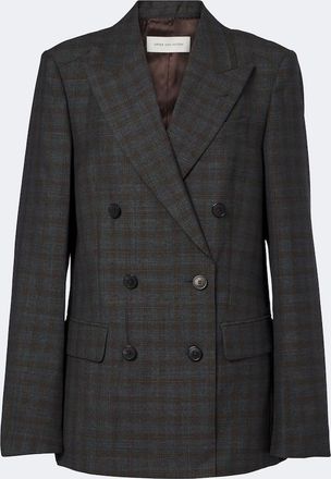 Dries Van Noten Checked double-breasted wool blazer