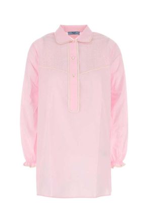 Prada Pink Relaxed Embroidered Shirt