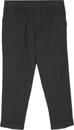 Neil Barrett elasticated-waist slim-cut trousers - men - Polyester/Elastane/Cotton/Cotton - 44 - Grey
