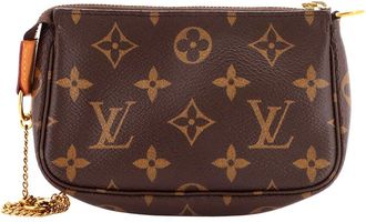 Louis Vuitton Brown Monogram Canvas Pochette Accessoires Mini (Authentic Pre- Loved)