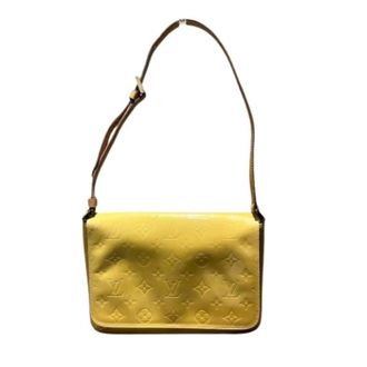 Louis Vuitton Pre-owned Shoulder Bags, female, Yellow, Size: ONE SIZE Pre-owned Vintage Enamel Leather Shoulder Bag