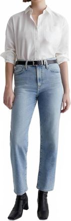 AG - Adriano Goldschmied Rian High-Rise Straight Jeans In Eclipsed