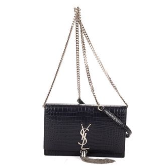 Saint Laurent Pre-owned Womens Tassel Kate Shoulder Bag - Blue/Navy - One Size