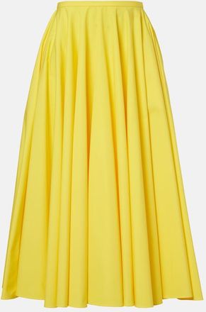 Givenchy Pleated cotton midi skirt
