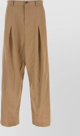 Loewe cotton wide-leg trousers pleated design