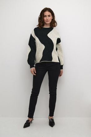 Kaffe Pullover Regular fit black offwhite