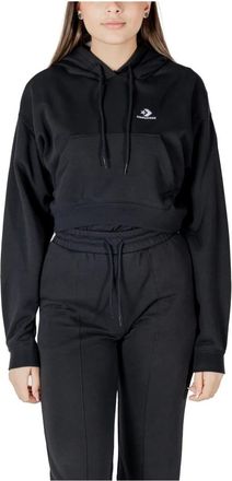 Converse Hoodies & sweatvesten, Dames, Zwart, M, Katoen, Zwarte hoodie met zak