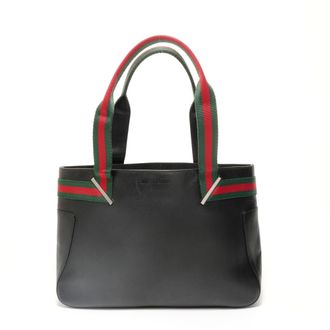 Gucci Black Leather Tote Bag (Pre-Owned)