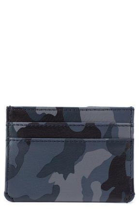 Hobo Leather Card Case in Blue Camo at Nordstrom