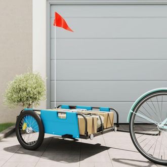 vidaXL Vidaxl - Remolque Para Bicicletas Hierro Y Tela Oxford Azul