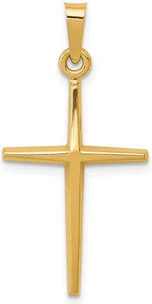 Diamond2Deal 14k Yellow Gold Polished Latin Cross Pendant