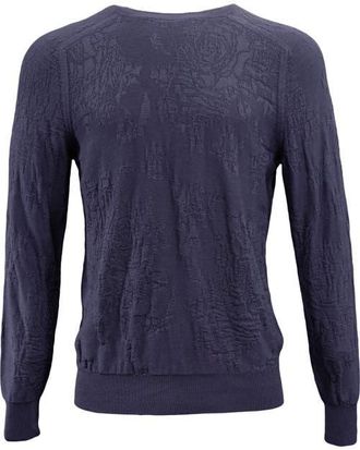 Lords of Harlech Cole Fully Fashioned Merino Wool Crewneck Sweater in Navy at Nordstrom, Size Xx-Large