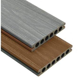 vidaXL Vidaxl - Listoni Decking wpc con Accessori Marroni e Grigi 20m&sup2; 2,2 m