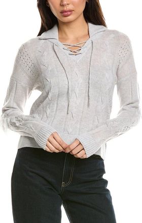 Brodie Cable Fringe Wool & Cashmere-Blend Polo Sweater