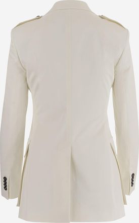 Tagliatore Womens Jacket Stretch Cotton White