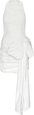 Rotate Lace Bow Mini Jurk - Dames - Feestkleedjes - Wit - M - Leer - Kleedjes