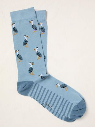 Fat Face FatFace Light Blue Heron Socks