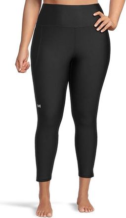 Under Armour Plus Size HeatGear? Armour? High-Waisted No Slip Ankle Leggings Womens Casual Pants Black/White : 2X R, Polyester/Elastane