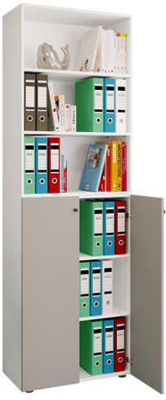 ebuy24 Gabinete De Oficina Vcm Con 6 Compartimentos Estante De Oficina Gabinete De Archivo Moderno Con Puertas Giratorias Dimensiones Aprox. Al. 220 X An. 70