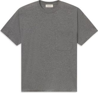 Frame Denim Relaxed Pima Cotton Pocket T-Shirt in Light Grey Melange at Nordstrom, Size Xx-Large