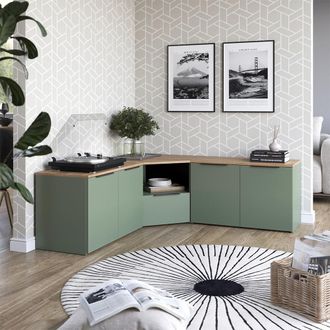 Vicco Conjunto De Sal&oacute;n Wido, Verde, 3 Partes, Vicco