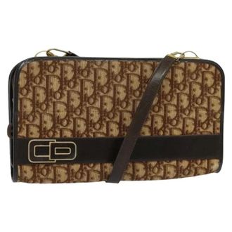 Dior Pre-owned Trotter Canvas Shoulder Bag - - Pre-owned - Donna - Marrone - ONE SIZE