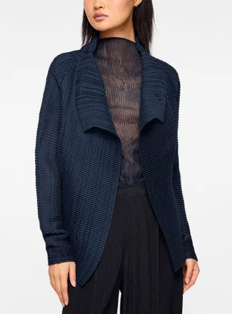 Issey Miyake Womens Wooly Pleats cardigan