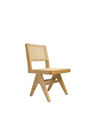 Vintahome Silla de comedor ratan natural sin brazos natural