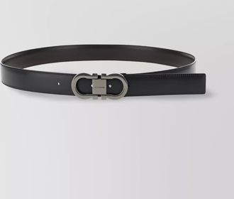 Ferragamo calfskin belt adjustable metal buckle