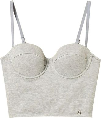 Twin-Set Milano Stitch Bodice - Dames - BHs - Grijs - M - Leer - Ondergoed
