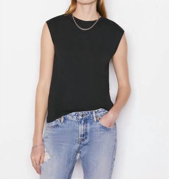 Frame Denim Le Mid Rise Muscle Tee In Noir
