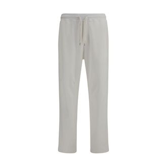 Brunello Cucinelli Brunello Cucinelli Mens Relaxed Fit Drawstring Pants - Light Grey Cotton - Size Medium