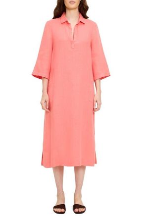 Michael Stars Briony Midi Shirtdress in Coral Sherbet at Nordstrom, Size X-Small