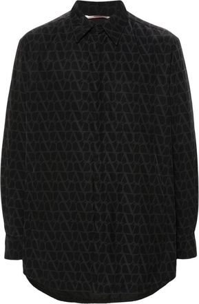 Valentino Garavani Toile Iconographe shirt jacket - men - Polyester/Polyester - 46 - Black