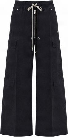 Rick Owens Creatch Jumbo Belas Black Cotton Wide-Leg Cargo Pants