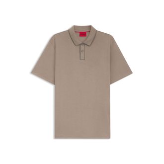HUGO BOSS Cotton-jersey polo shirt with contrast edges