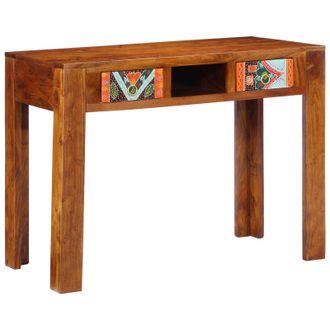 Berkfield Home Desk 100x50x75 cm Solid Wood Acacia in Brown | Size: 100 x 50 x 75 cm