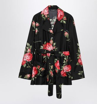 Dolce & Gabbana Vanity Shirt With Bouquet Rose Print