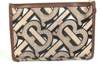 Burberry Pre-owned Fabric clutches - Heren - Vintage Clutch - Bruin - ONE Size - Vintage