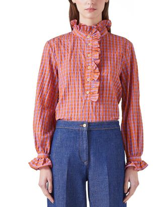 L.k. Bennett Lk Bennett Camile Linen-Blend Top