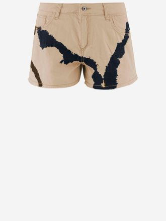 DON'T @ ME katoenen short met tie-dye-print