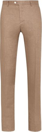 Billionaire Boys Club Broeken Tailored Fit Crest - Heren - Slim Fit Broeken - Bruin - 5XL - Katoen - Broeken