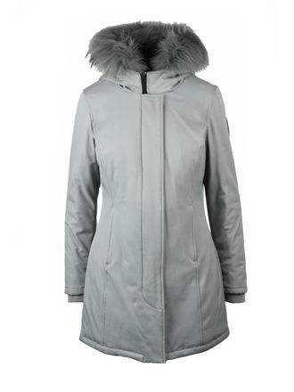 Bomboogie Sage Green Fitted Polyester-Blend Parka