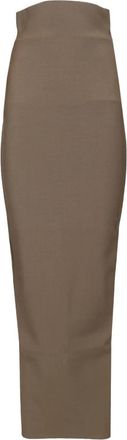 Rick Owens Dirt Pallar Enkellange Rok - Dames - Maxi Rokken - Bruin - M - Wol - Rokken