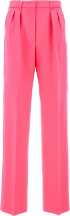 Sportmax Fuchsia Virgin Wool Casual Womens Pants