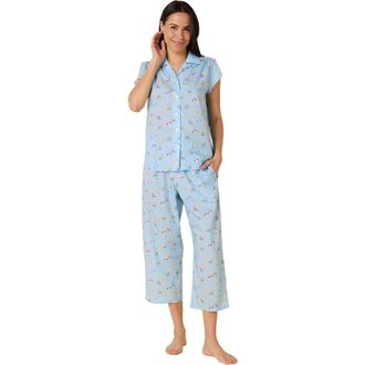 The Cats Pajamas Luxe Pima Capri Print Set in Positano at Nordstrom, Size X-Small