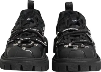 Dolce & Gabbana Black Low Top Lace Up Trekking Sneakers Mens Shoes